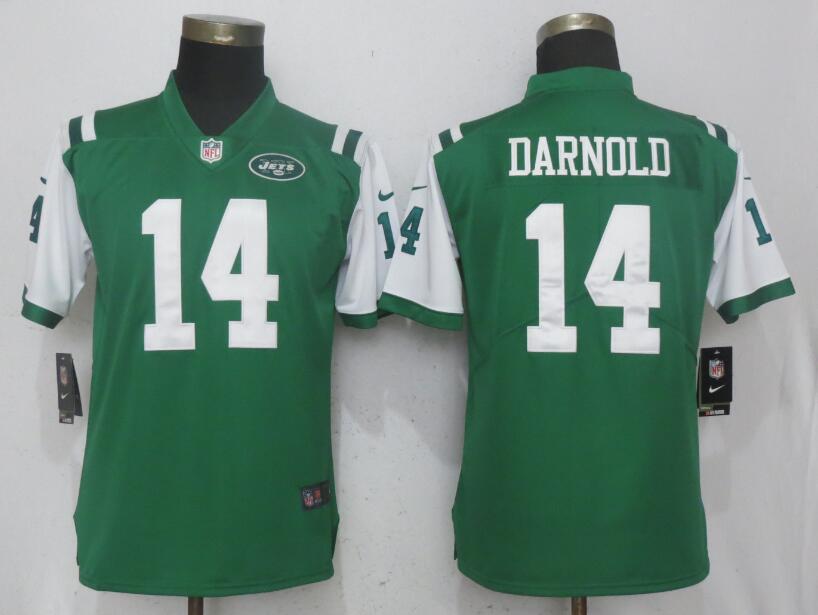 Women New York Jets 14 Darnold Green Vapor Untouchable Playe NFL Jerseys